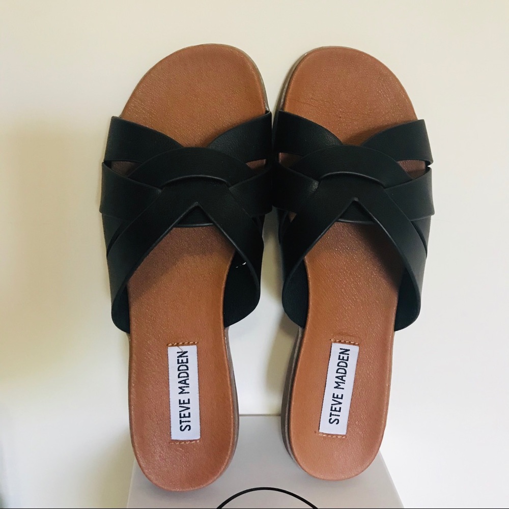📍📍SOLD📍📍Steve Madden Dinza black Sandal size - Picture 2 of 7